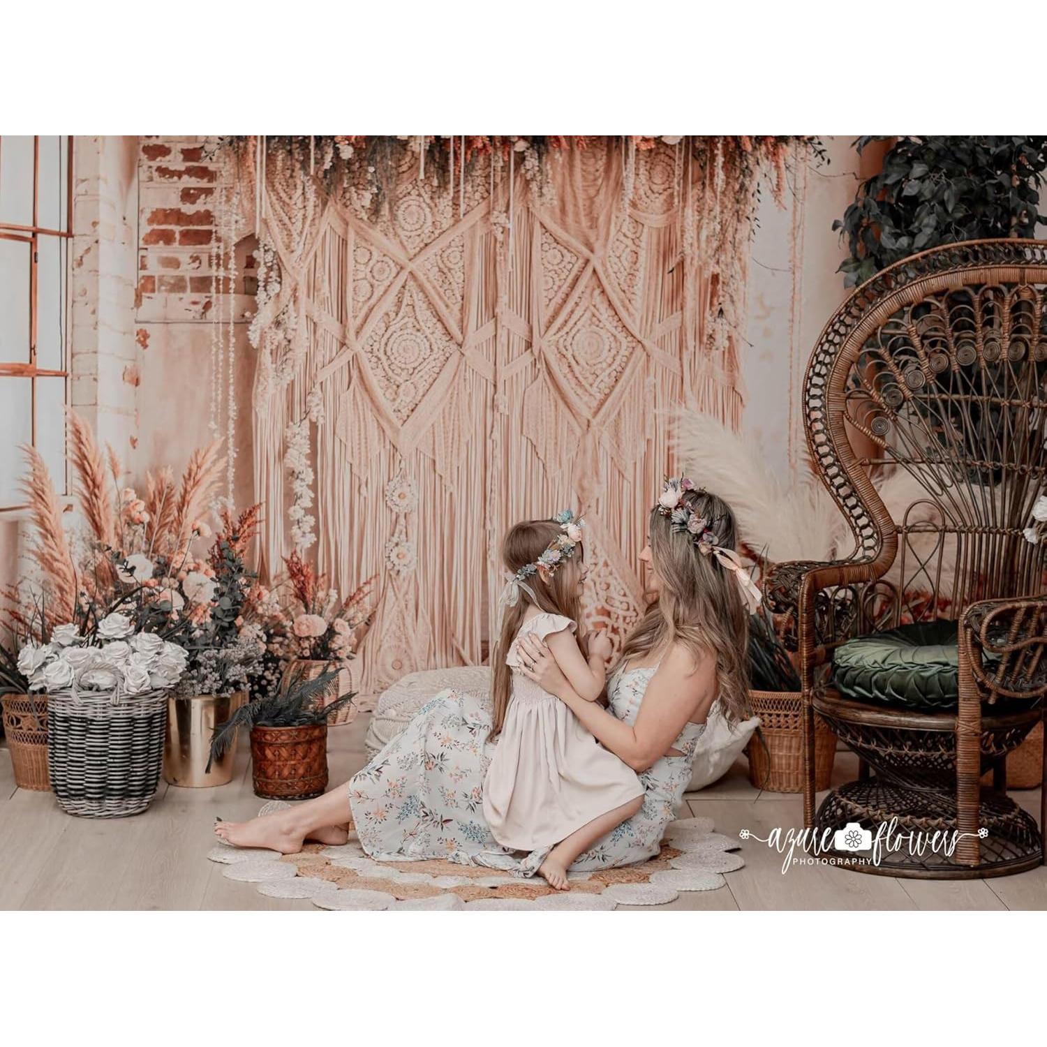 Cortina de Fondo de Foto Boho Kate 3m x 2m Microfibra