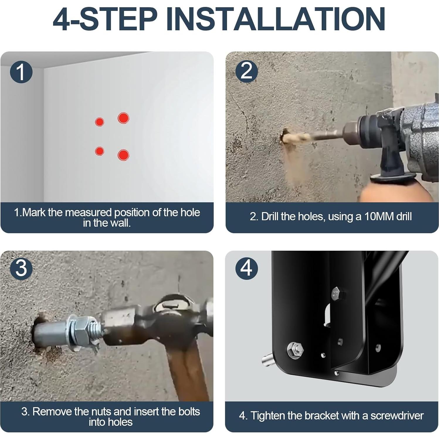 Soporte de Luz de Montaje en Pared BEIYANG 130 cm Ajustable