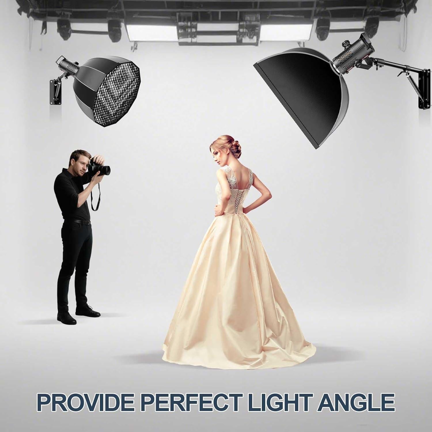 Soporte de Luz de Montaje en Pared BEIYANG 130 cm Ajustable