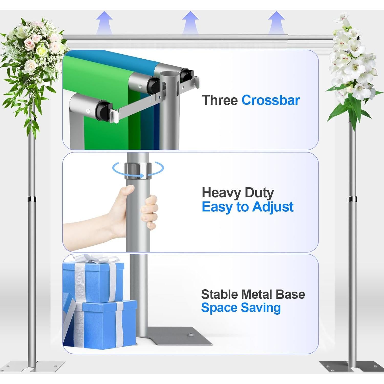 Soporte de Fondo Ajustable GLOSHOOTING 2.62x3.05m para Fotografía