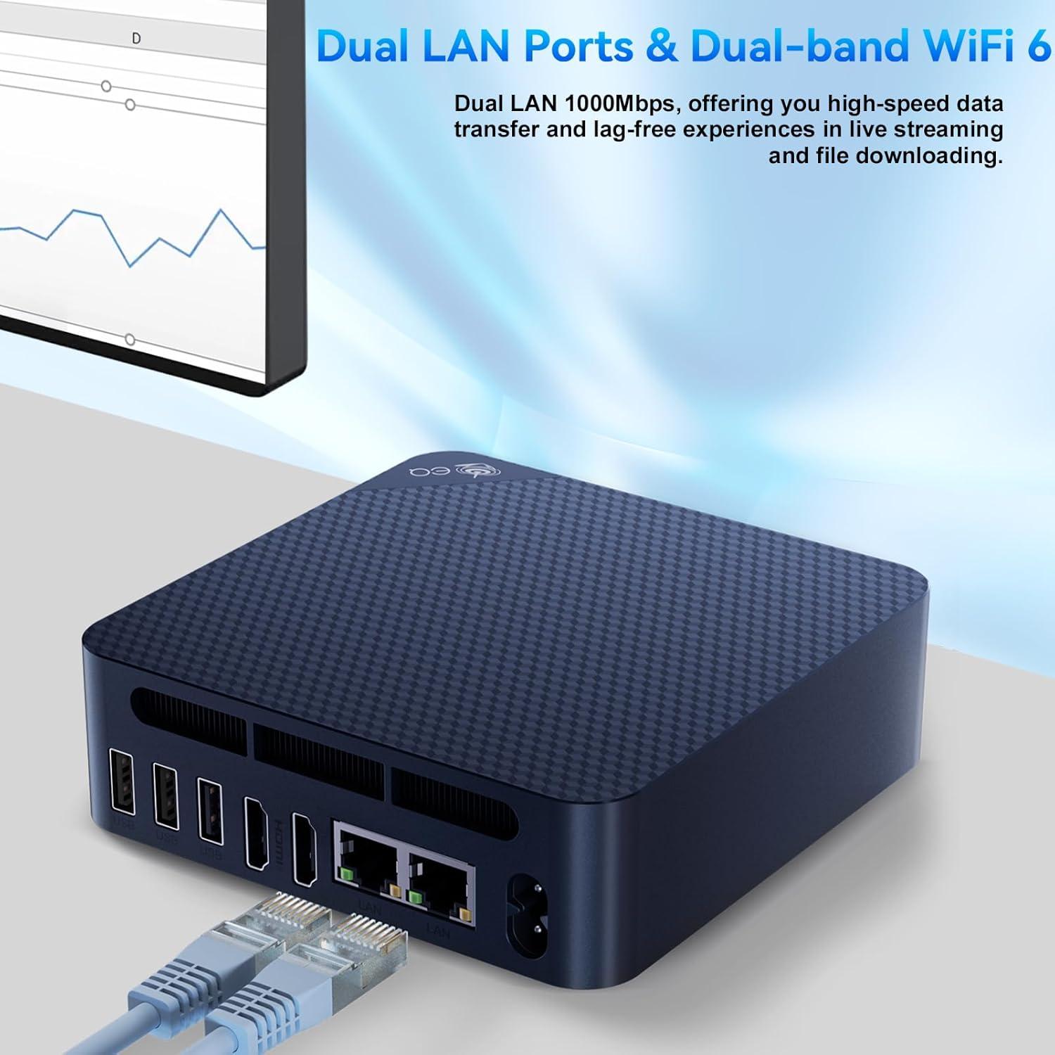 Mini PC Beelink EQ14, Intel N150, 16GB RAM, 500GB SSD