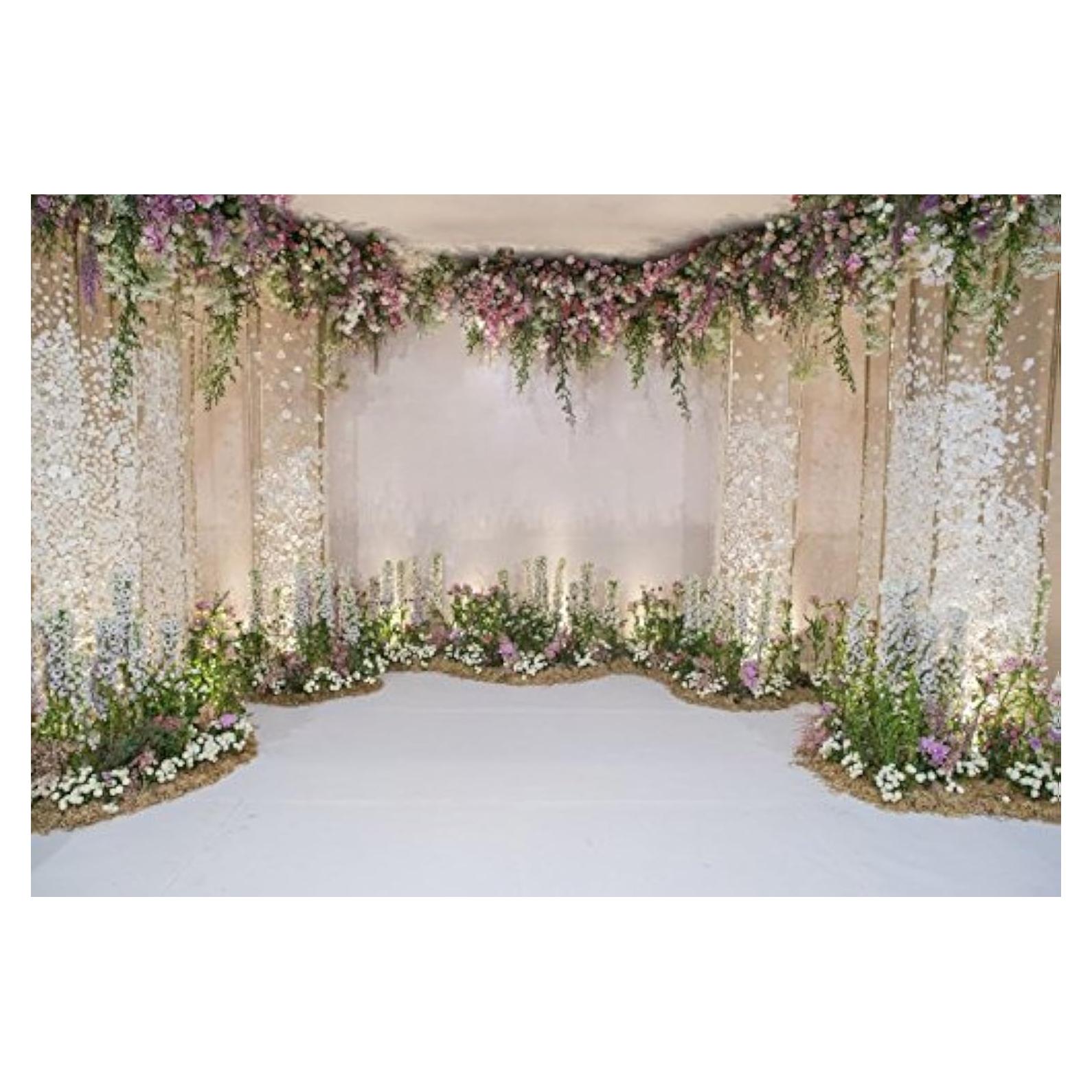 Fondo de Fotografía de Boda Yeele 3x2.5m con Flores