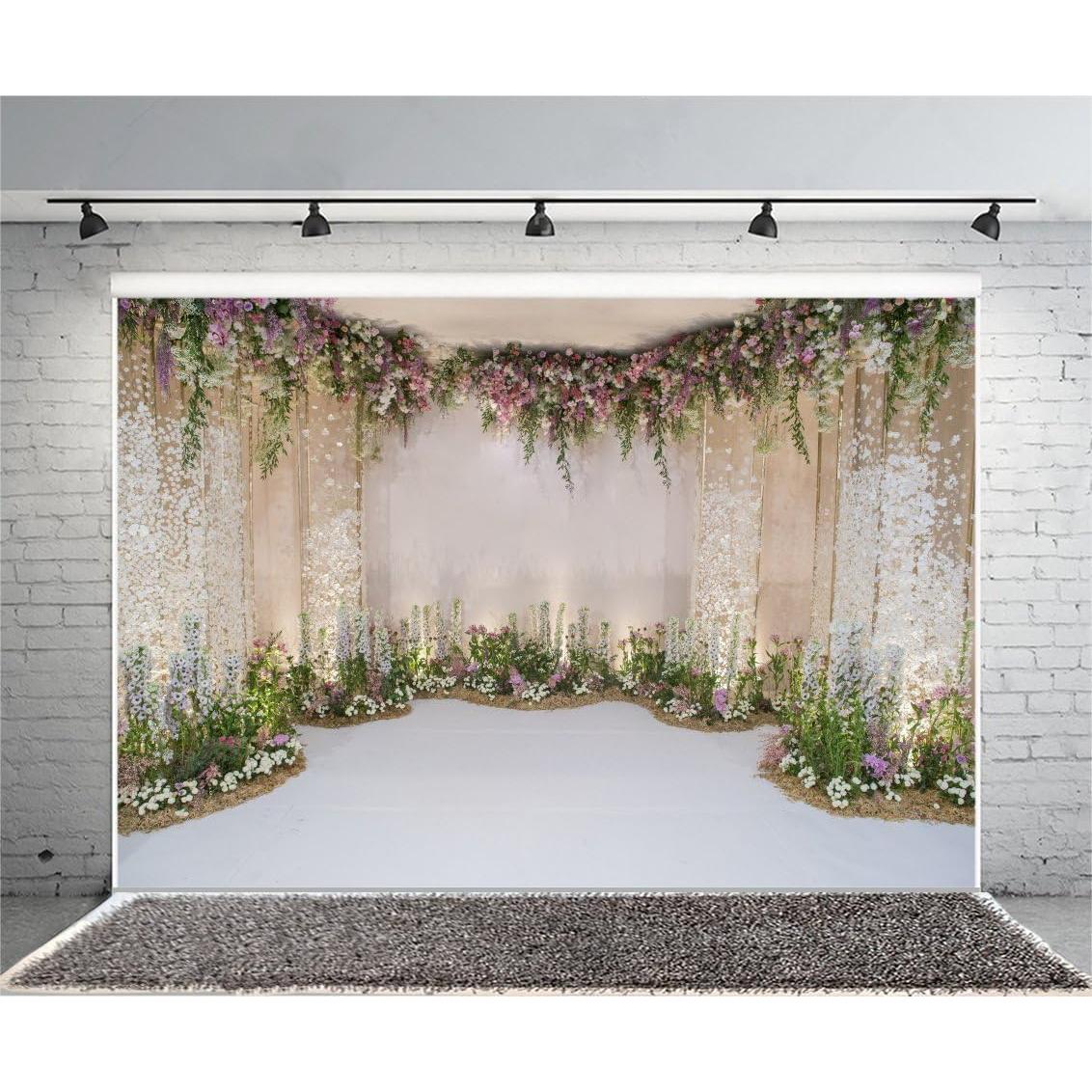 Fondo de Fotografía de Boda Yeele 3x2.5m con Flores