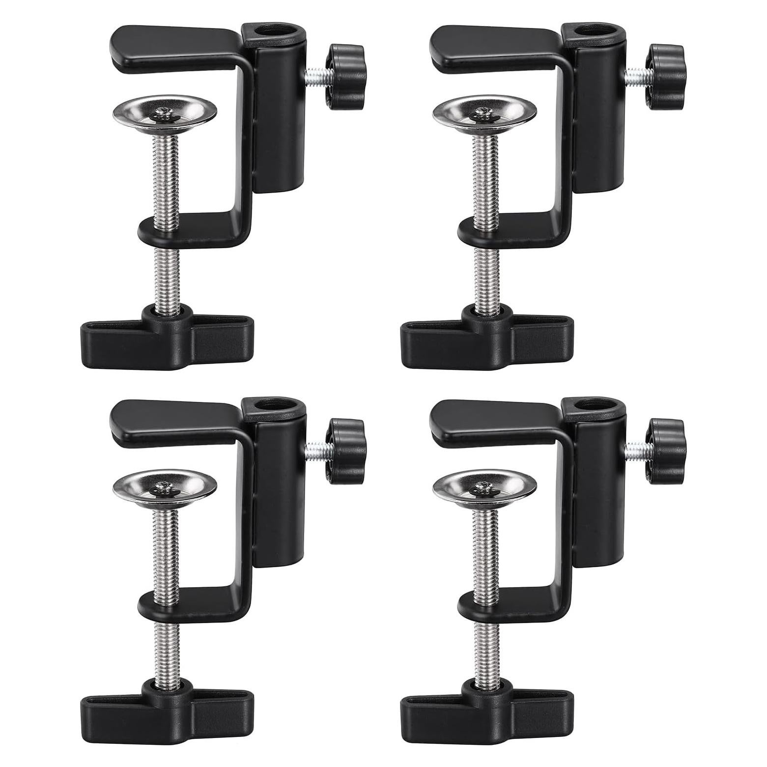 Abrazaderas de Mesa en C MECCANIXITY 4 Pcs Ajustables Negro