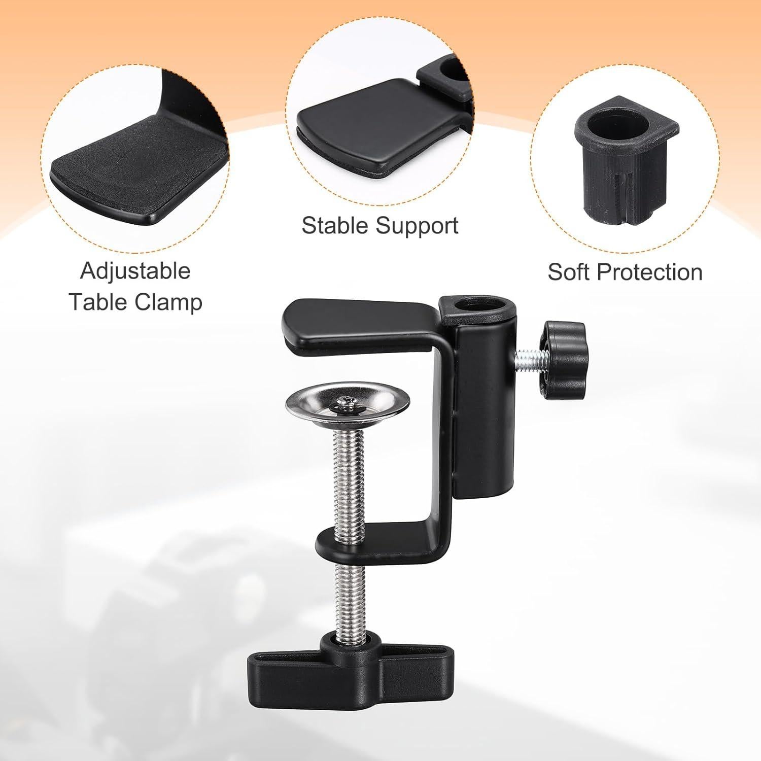 Abrazaderas de Mesa en C MECCANIXITY 4 Pcs Ajustables Negro