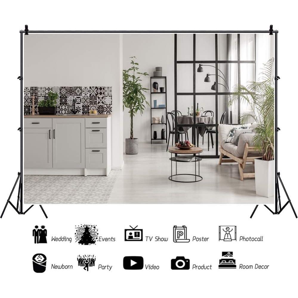 Fondo de Fotografía OERJU 10x8ft Vinilo Estilo Nórdico