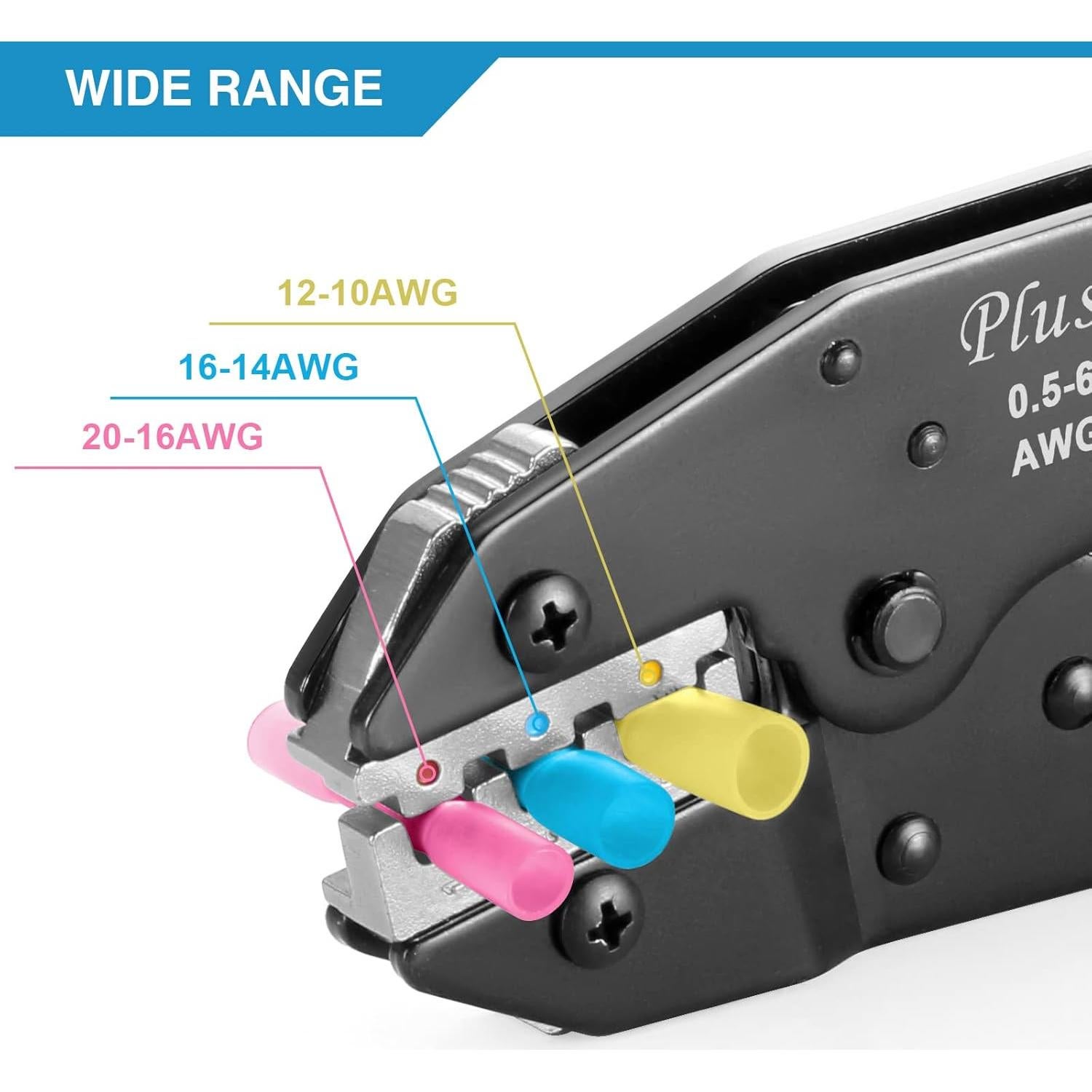 Crimpadora Plustool para Conectores Termorretráctil AWG22-10
