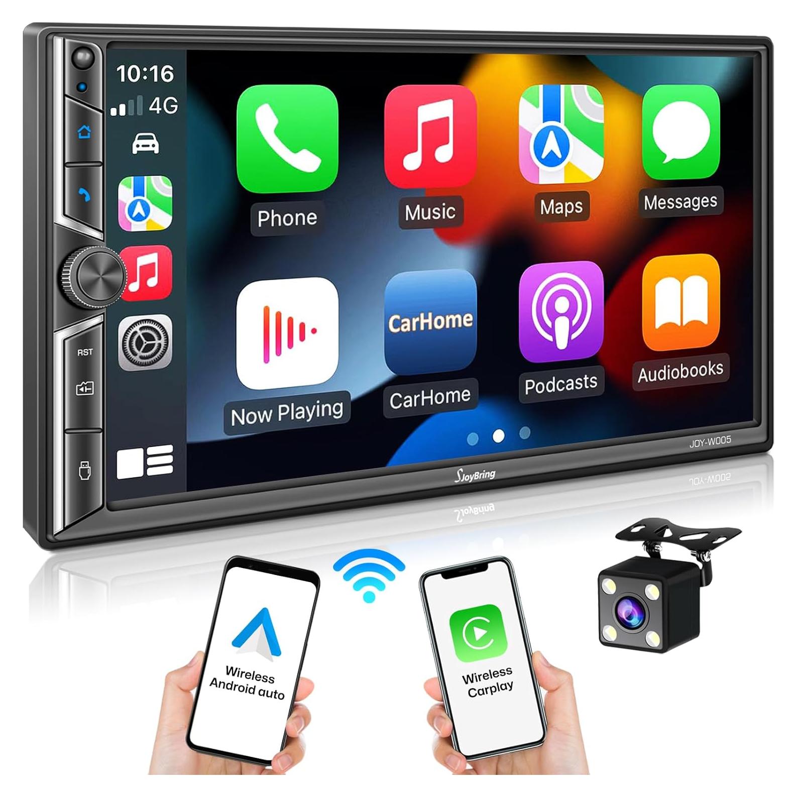 Radio de Coche Doble Din SJOYBRING 7" Bluetooth 240W