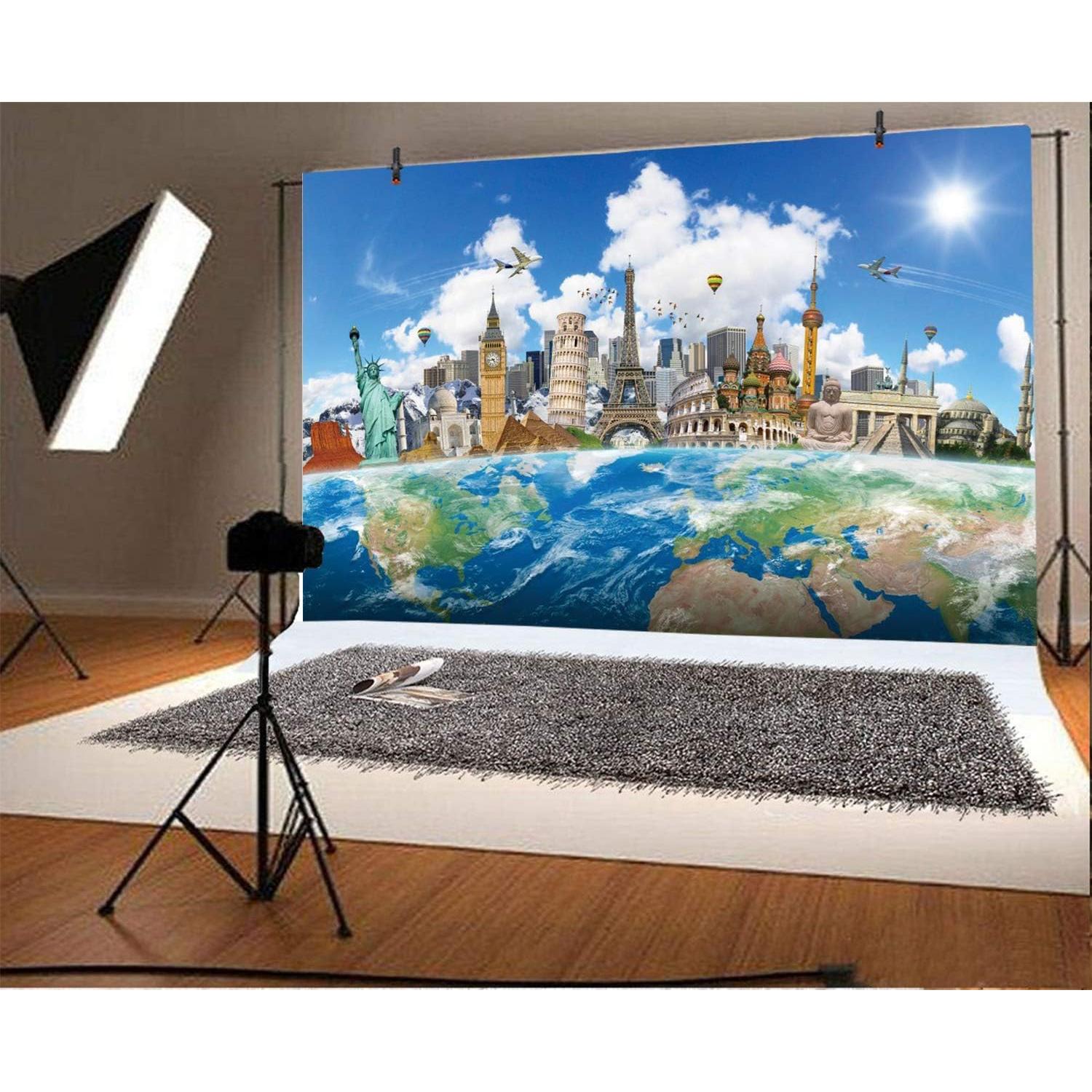 Fondo de Fotografía Vinilo Yeele 3x2.5m Alrededor del Mundo