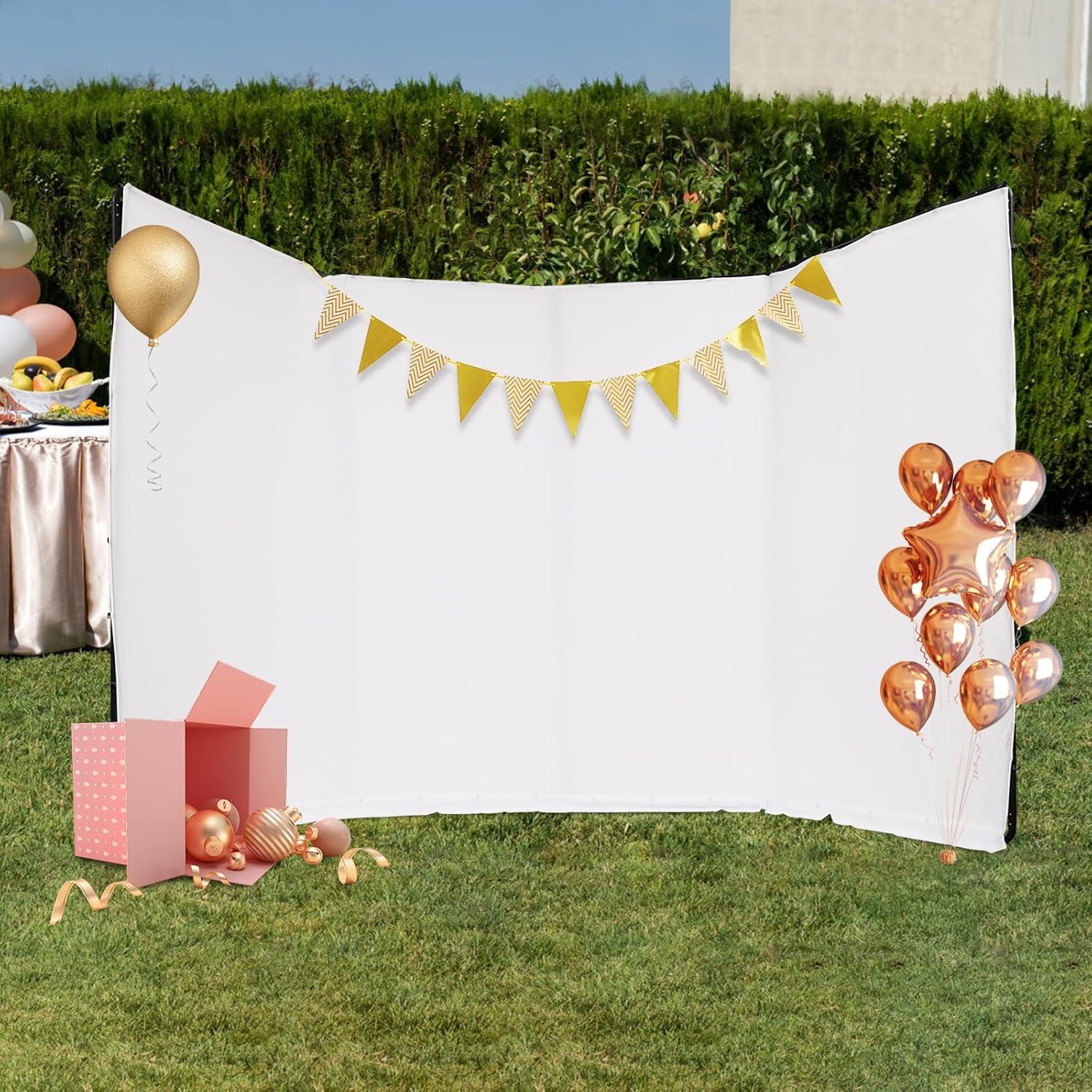 Kit de fondo fotográfico blanco 2.4x4m con soporte ajustable