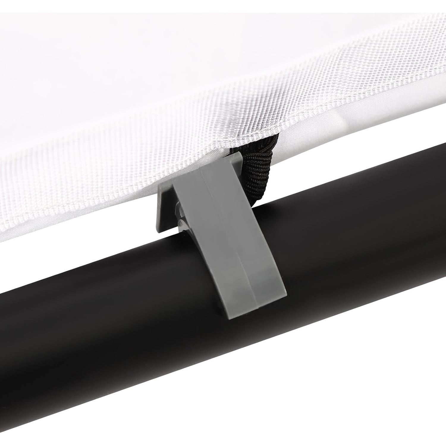 Kit de fondo fotográfico blanco 2.4x4m con soporte ajustable