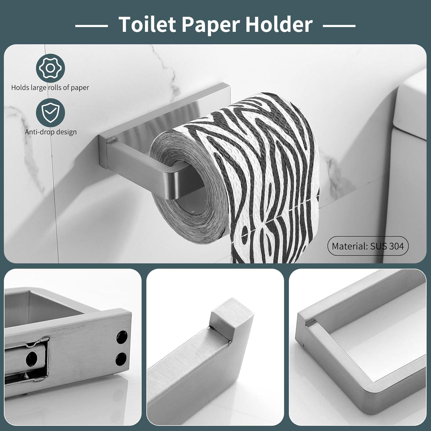 Juego de Accesorios de Baño YACVCL 4 Piezas Acero Inoxidable