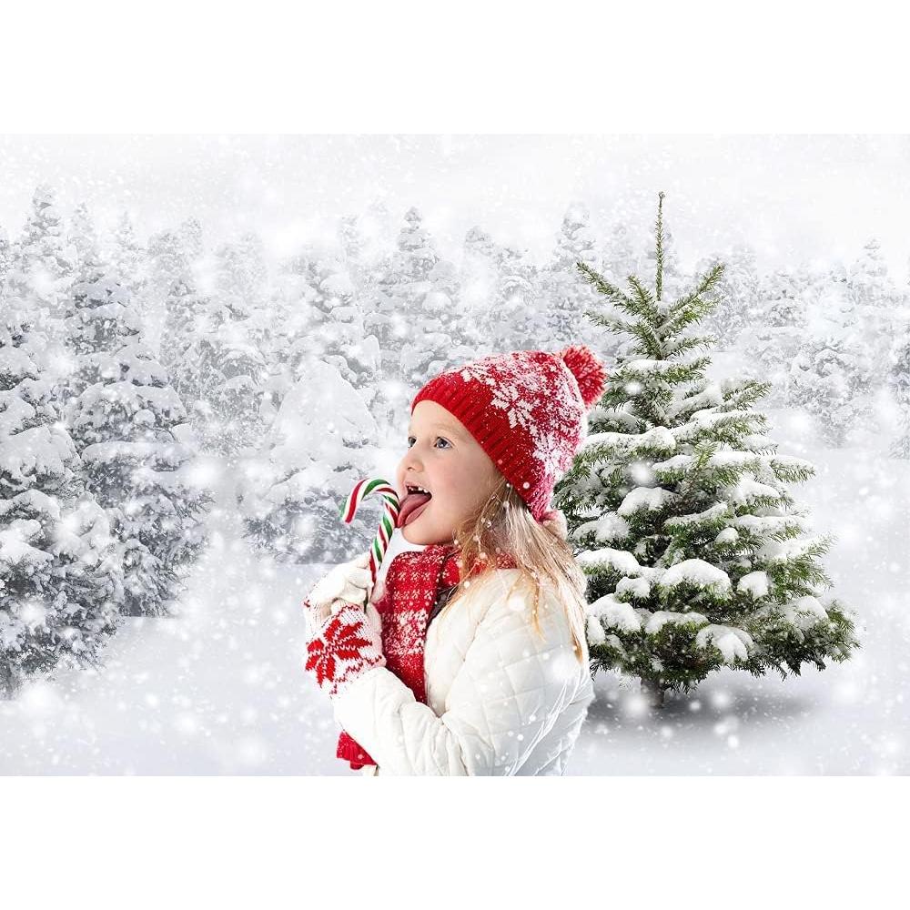 Fondo de Navidad Invierno Bosque Nieve 240x180cm Vinilo