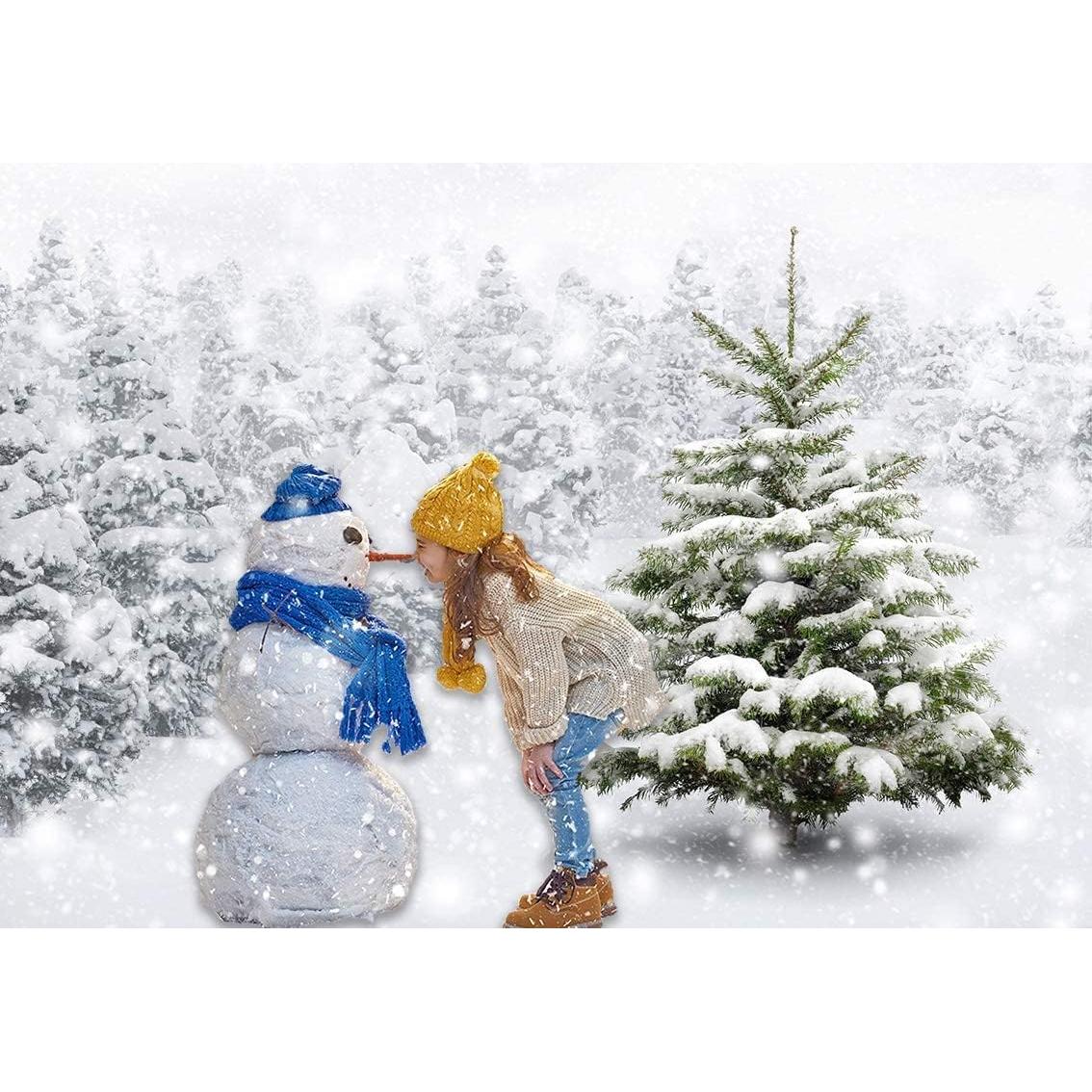 Fondo de Navidad Invierno Bosque Nieve 240x180cm Vinilo