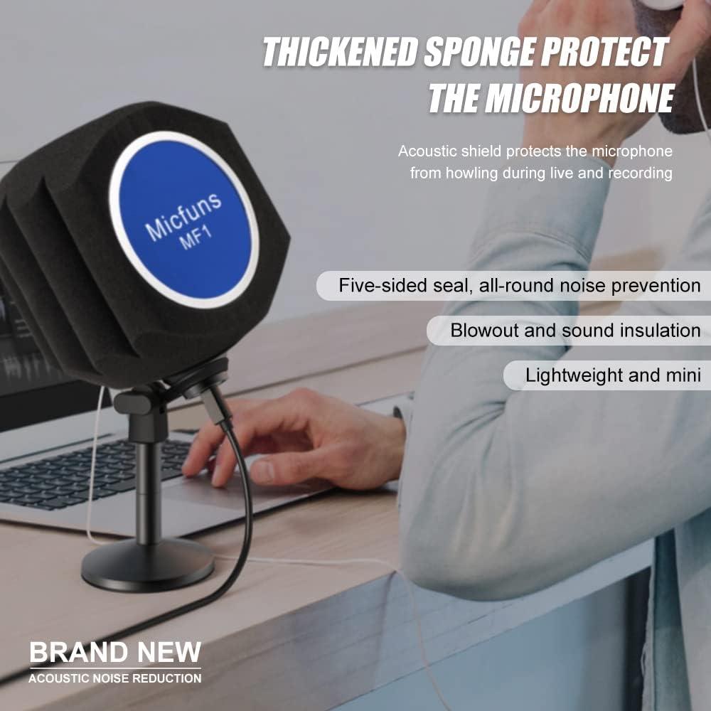 Filtro Antiviento para Micrófono Profesional - Espuma Acústica 4.5-6 cm