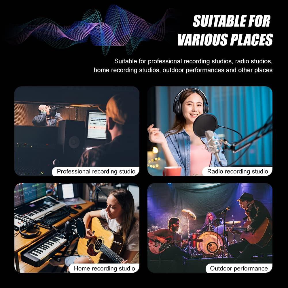 Filtro Antiviento para Micrófono Profesional - Espuma Acústica 4.5-6 cm