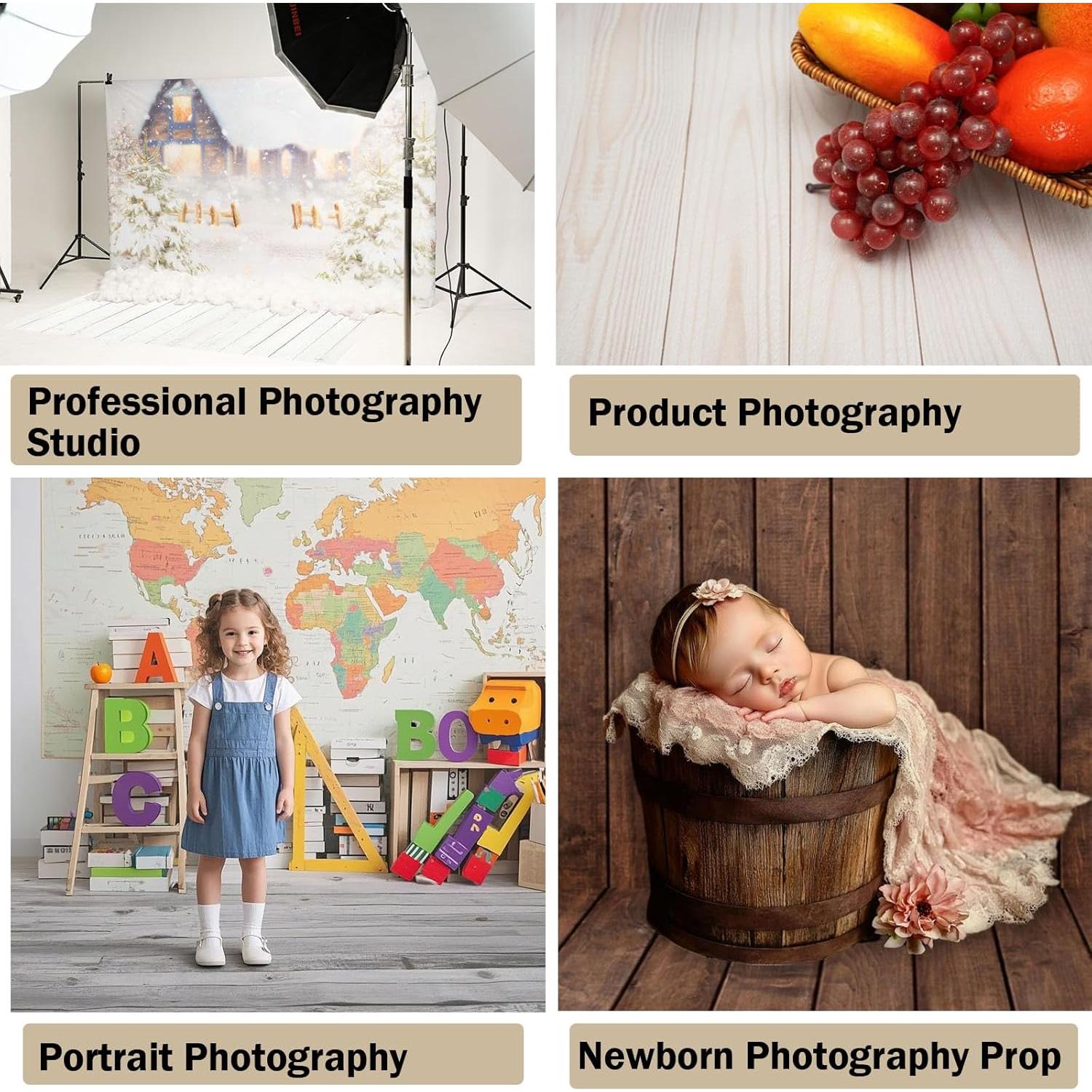 Mats de Fotografía Kate 8x5ft Marrón Claro Antideslizante