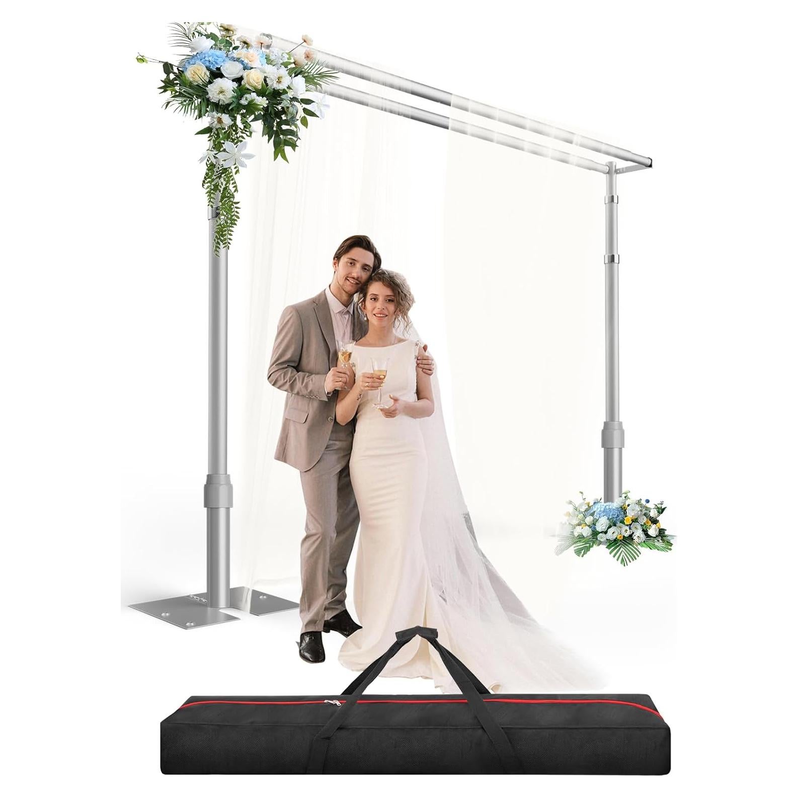 Soporte de Fondo Ajustable GLOSHOOTING 2.6m x 3.0m Plata