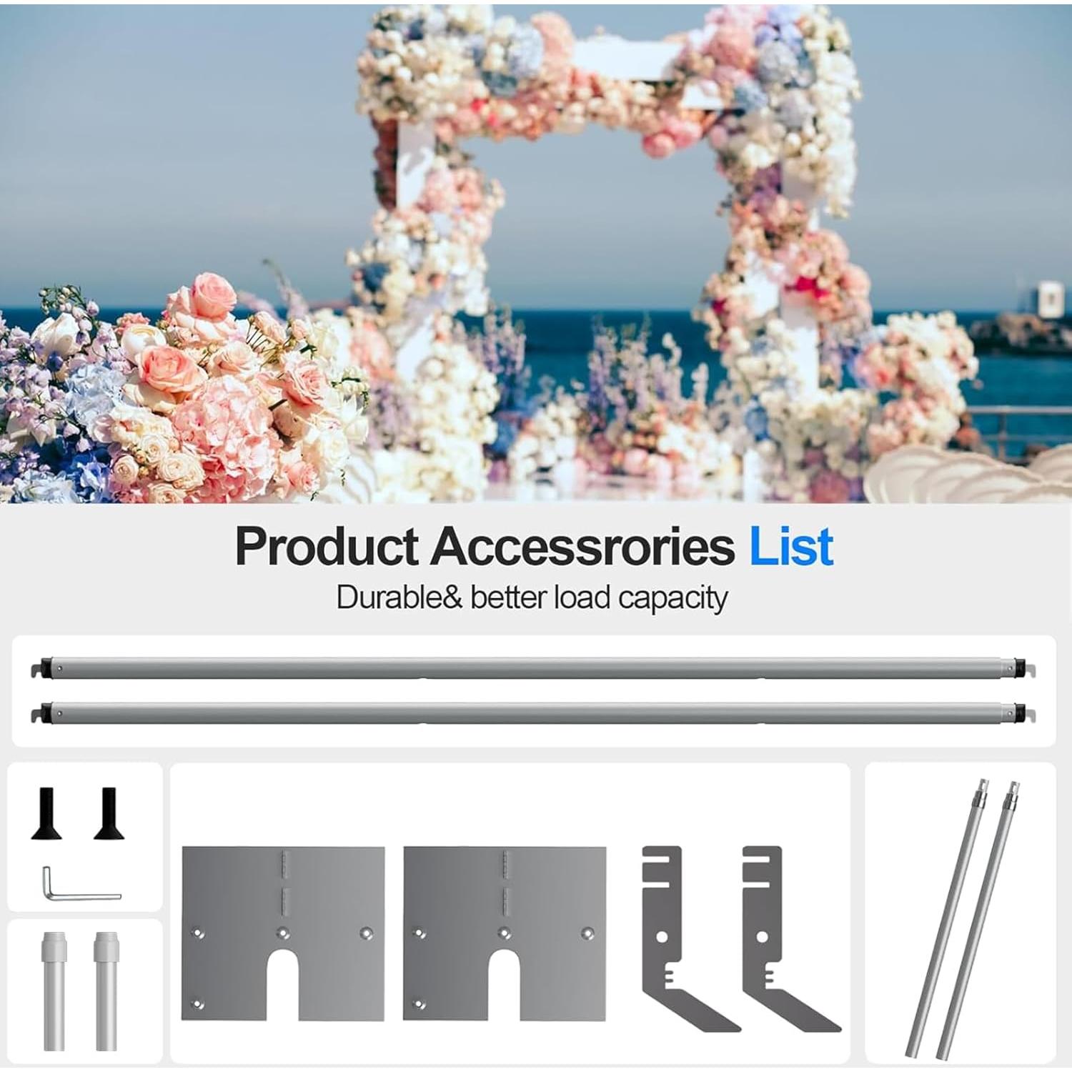 Soporte de Fondo Ajustable GLOSHOOTING 2.6m x 3.0m Plata