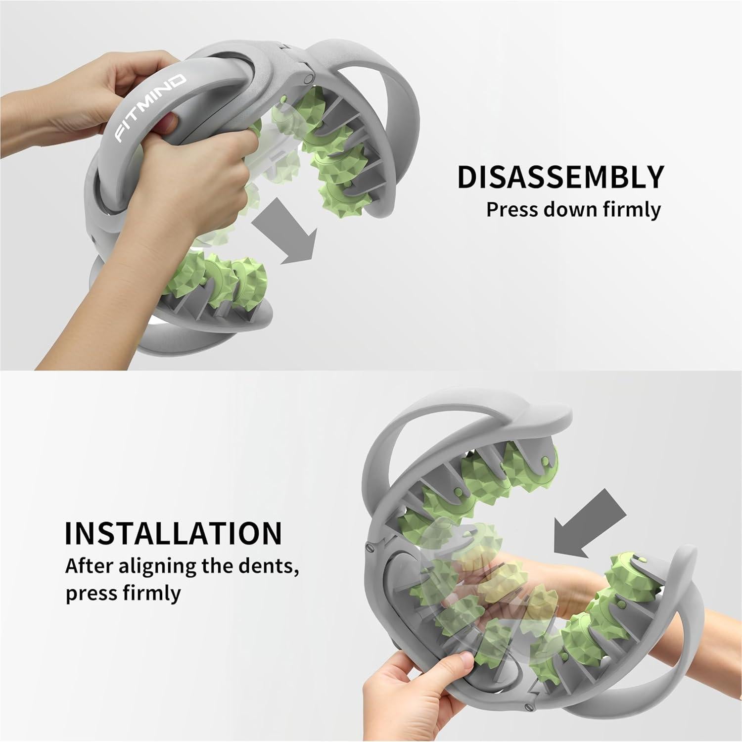 Rodillo de Masaje FITMIND para Alivio Muscular y Celulitis