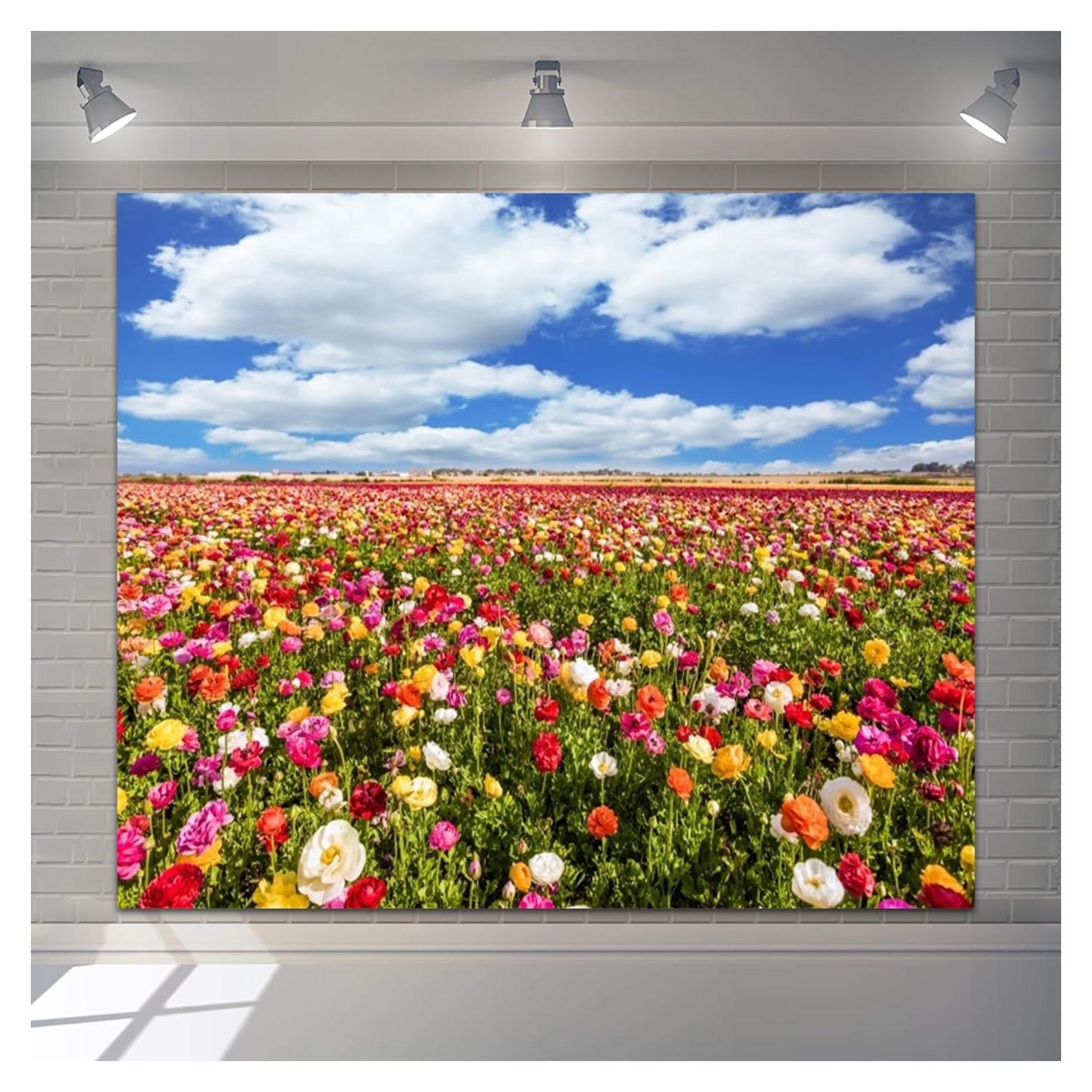 Fondo de Fotografía Hraiufc Campo de Flores 300x250cm