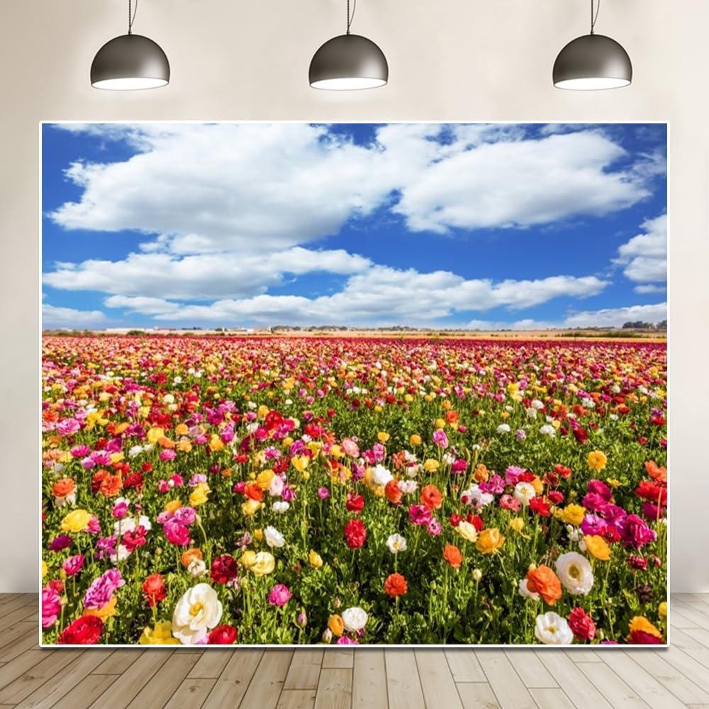 Fondo de Fotografía Hraiufc Campo de Flores 300x250cm