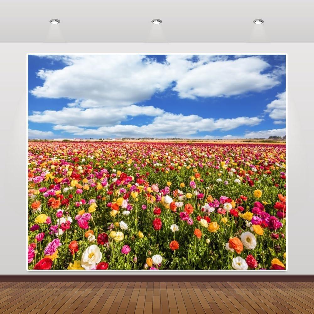 Fondo de Fotografía Hraiufc Campo de Flores 300x250cm