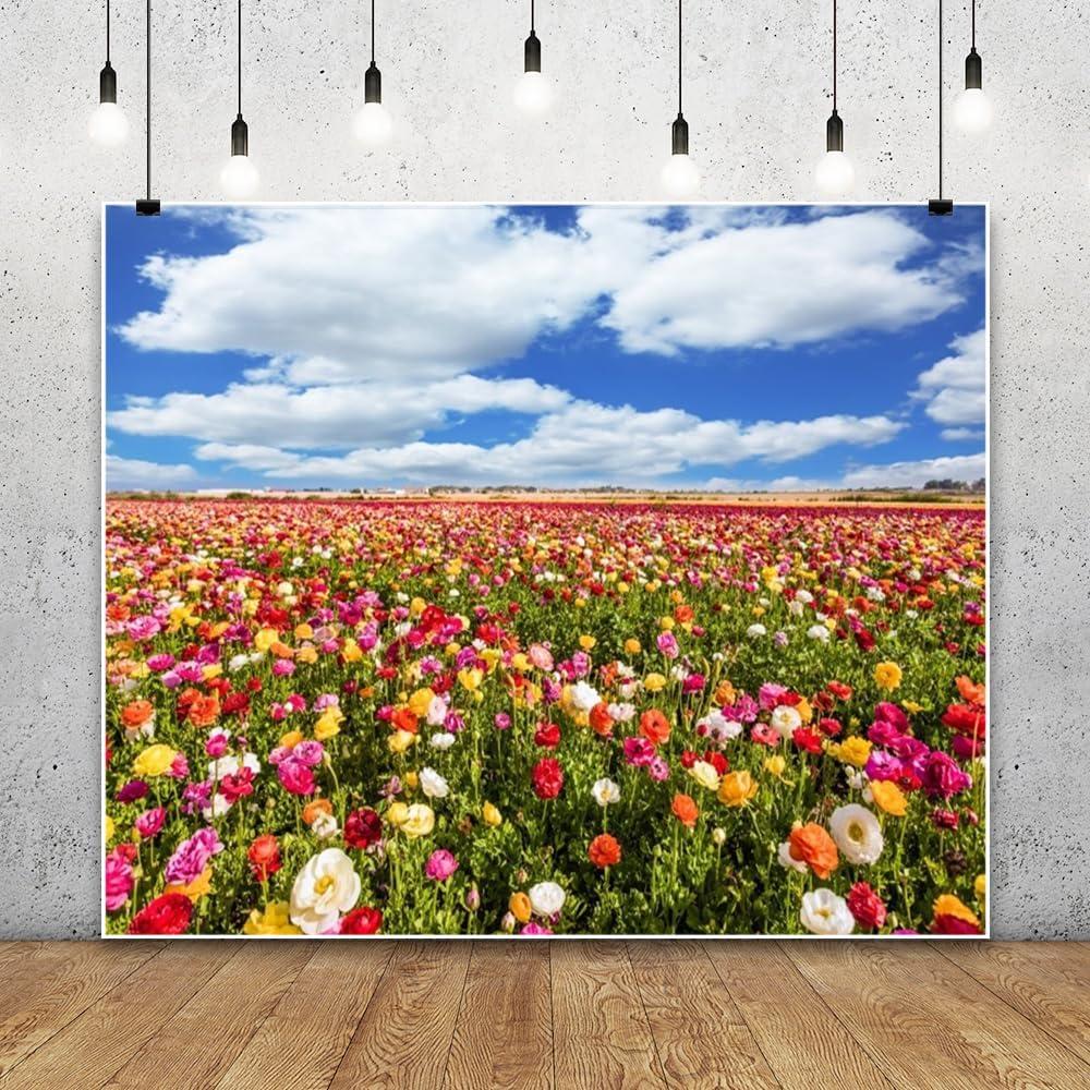 Fondo de Fotografía Hraiufc Campo de Flores 300x250cm