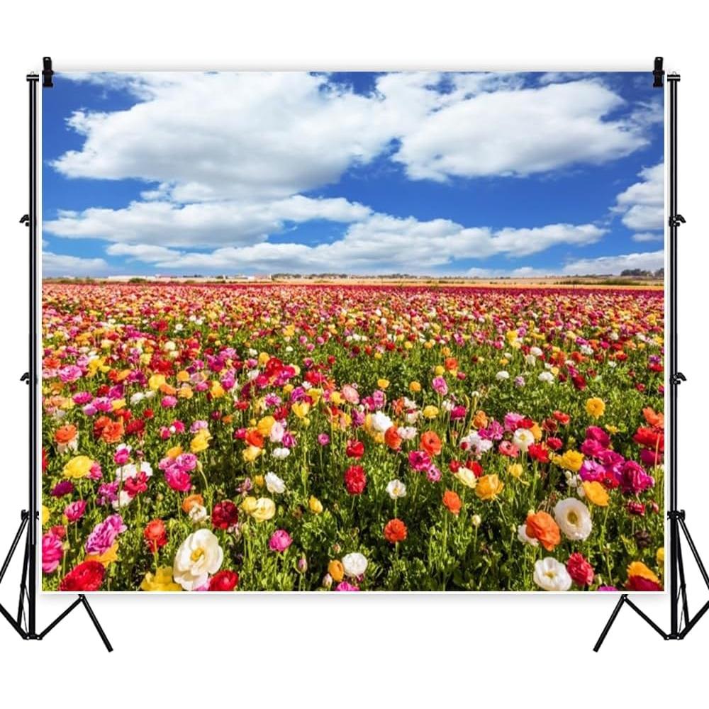 Fondo de Fotografía Hraiufc Campo de Flores 300x250cm