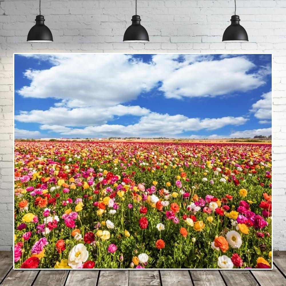 Fondo de Fotografía Hraiufc Campo de Flores 300x250cm