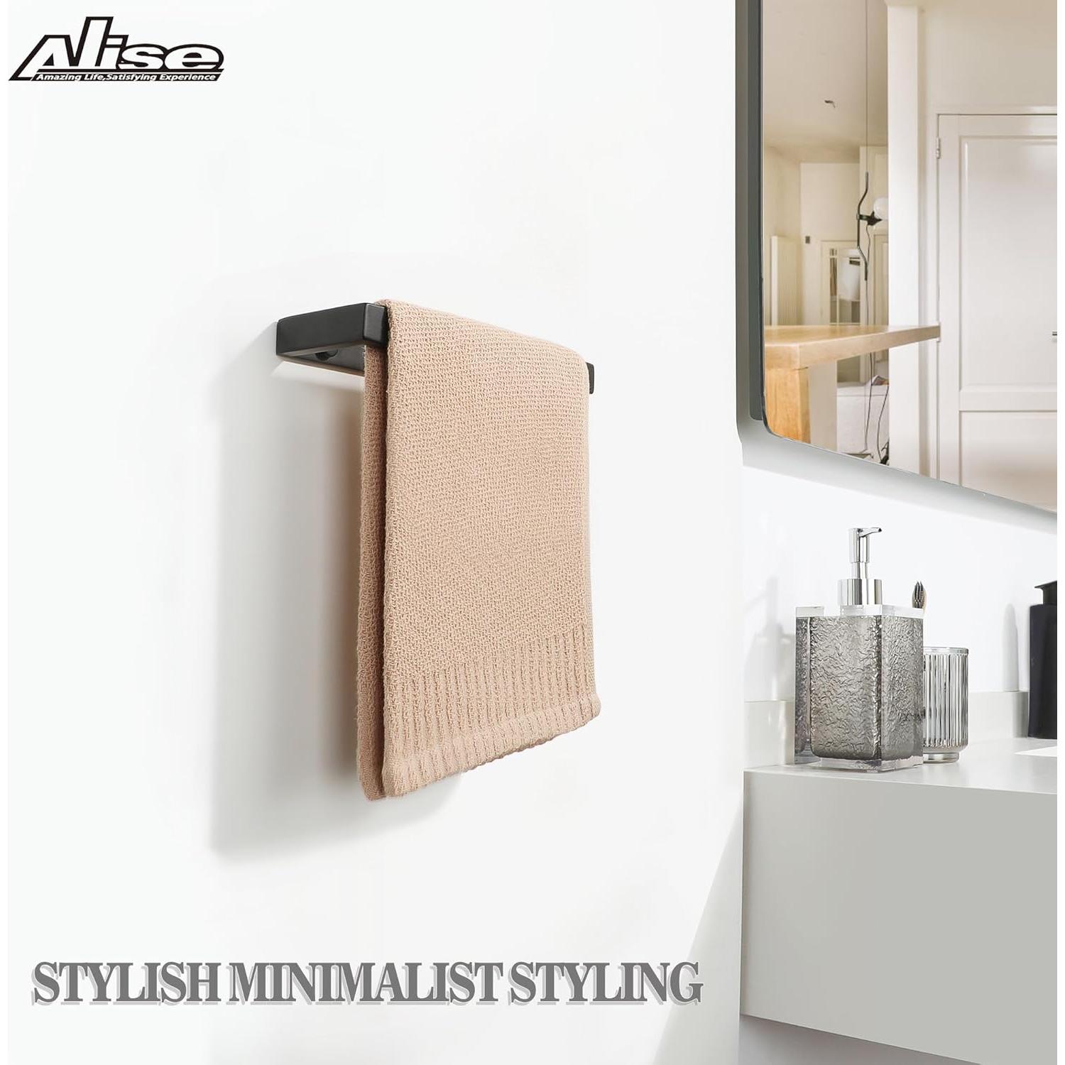 Barra de Toalla Alise GJF020-B Acero Inoxidable Negro 20 cm