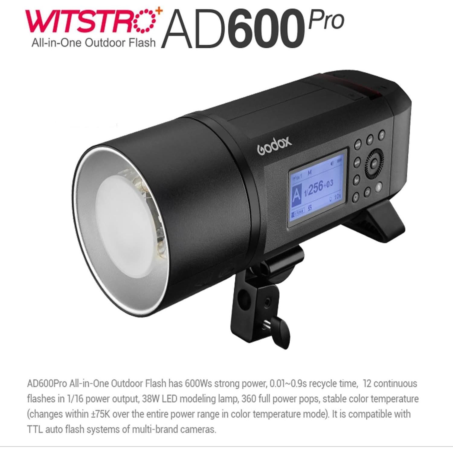 Flash Godox AD600 Pro 600Ws TTL con Softbox 80cm y Reflector