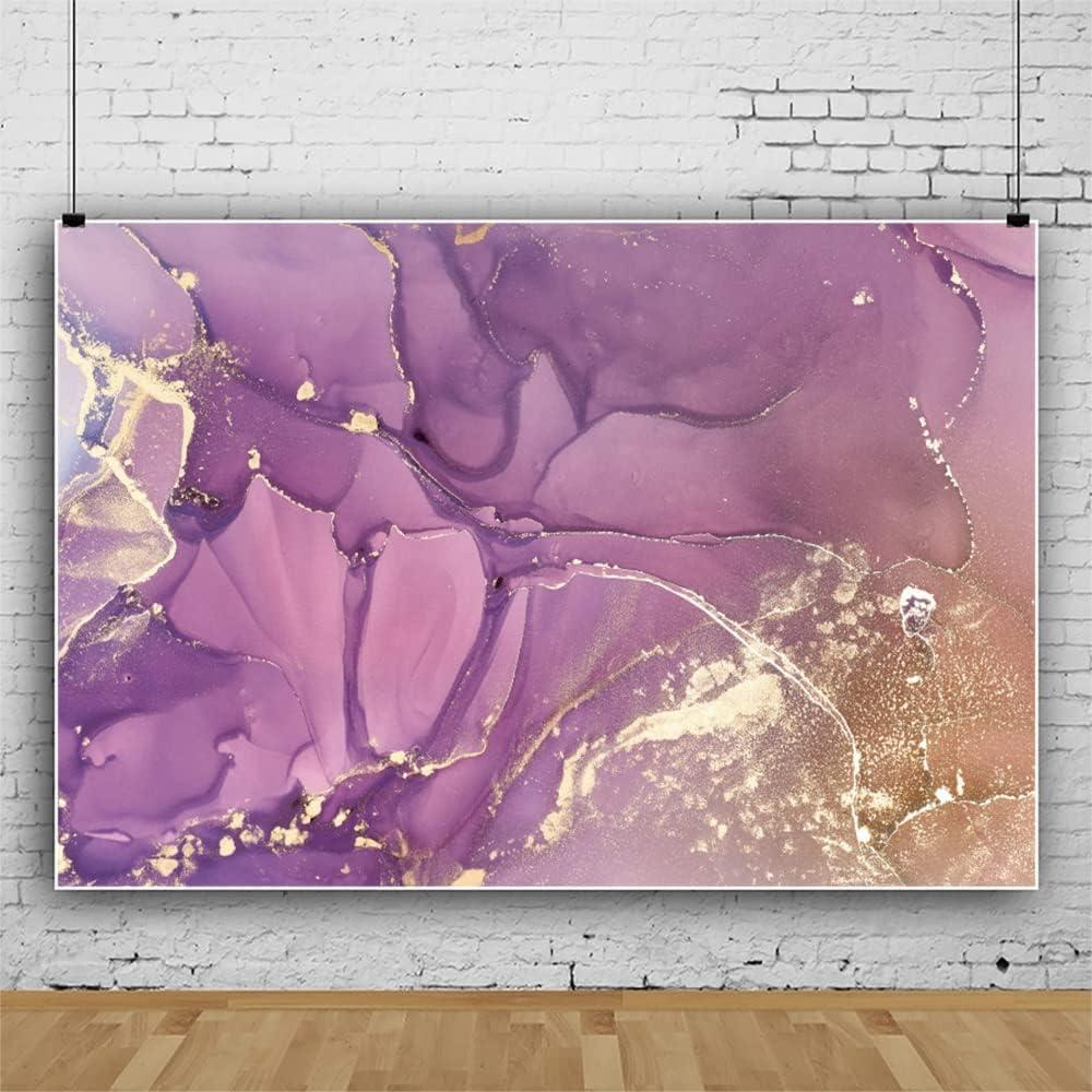 Fondo de Fotografía OERJU 220x150cm Mármol Rosa y Dorado