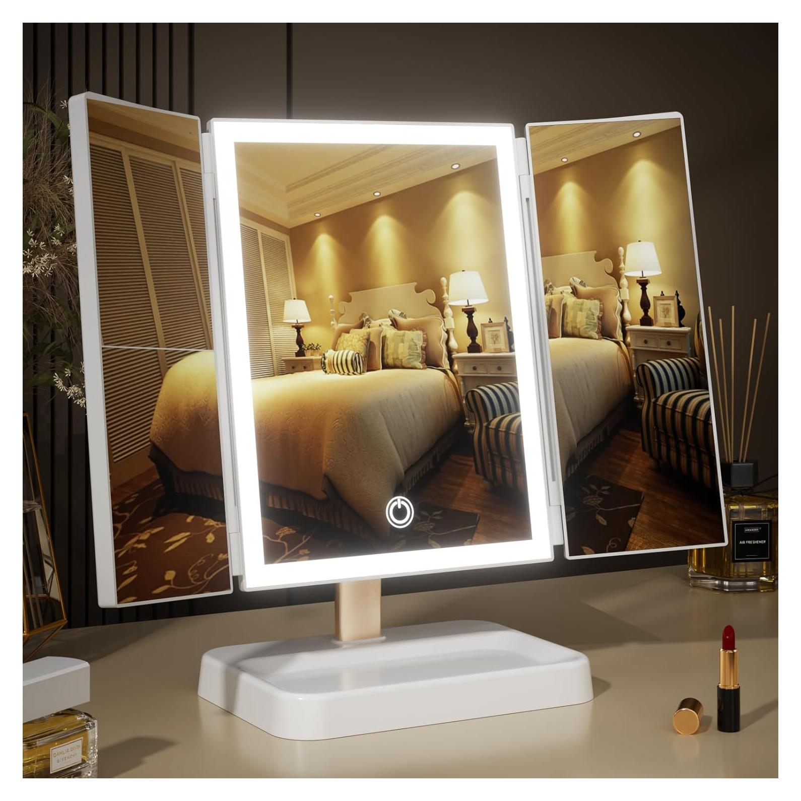 Espejo de Maquillaje Iluminado BERTHALESS 29.2x18.8 cm 3X Aumento