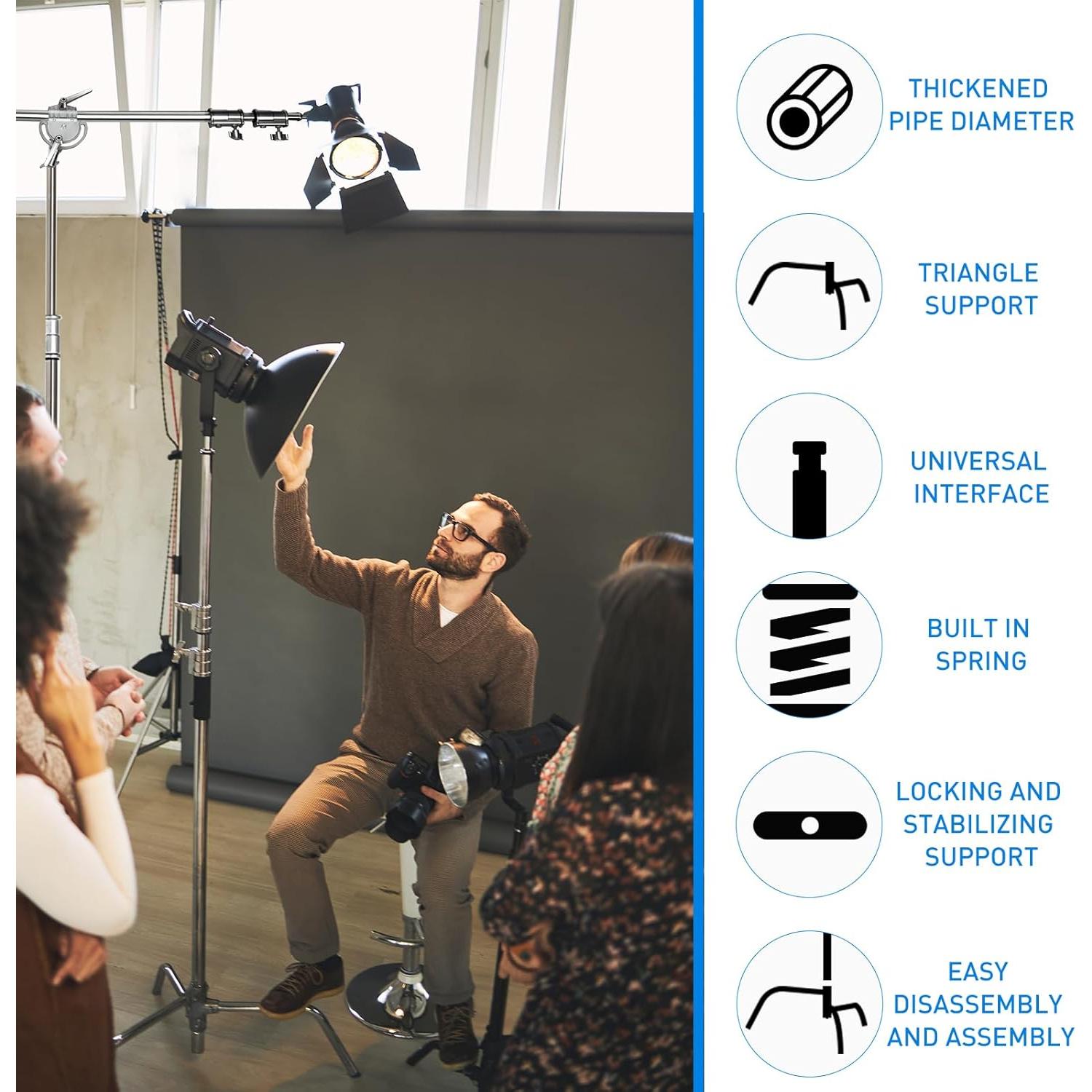 Soporte C con Brazo Giratorio Lapgood 330cm Alta Resistencia