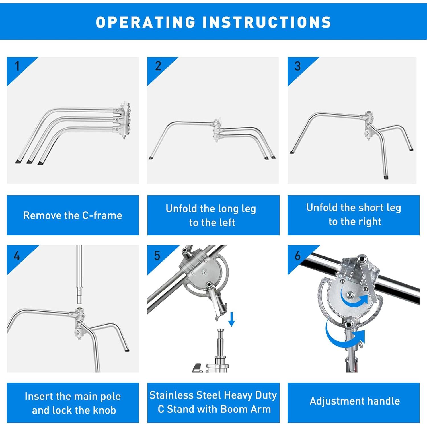 Soporte C con Brazo Giratorio Lapgood 330cm Alta Resistencia