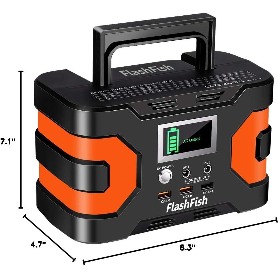 Generador Solar Portátil Flashfish 200W 166Wh Camping
