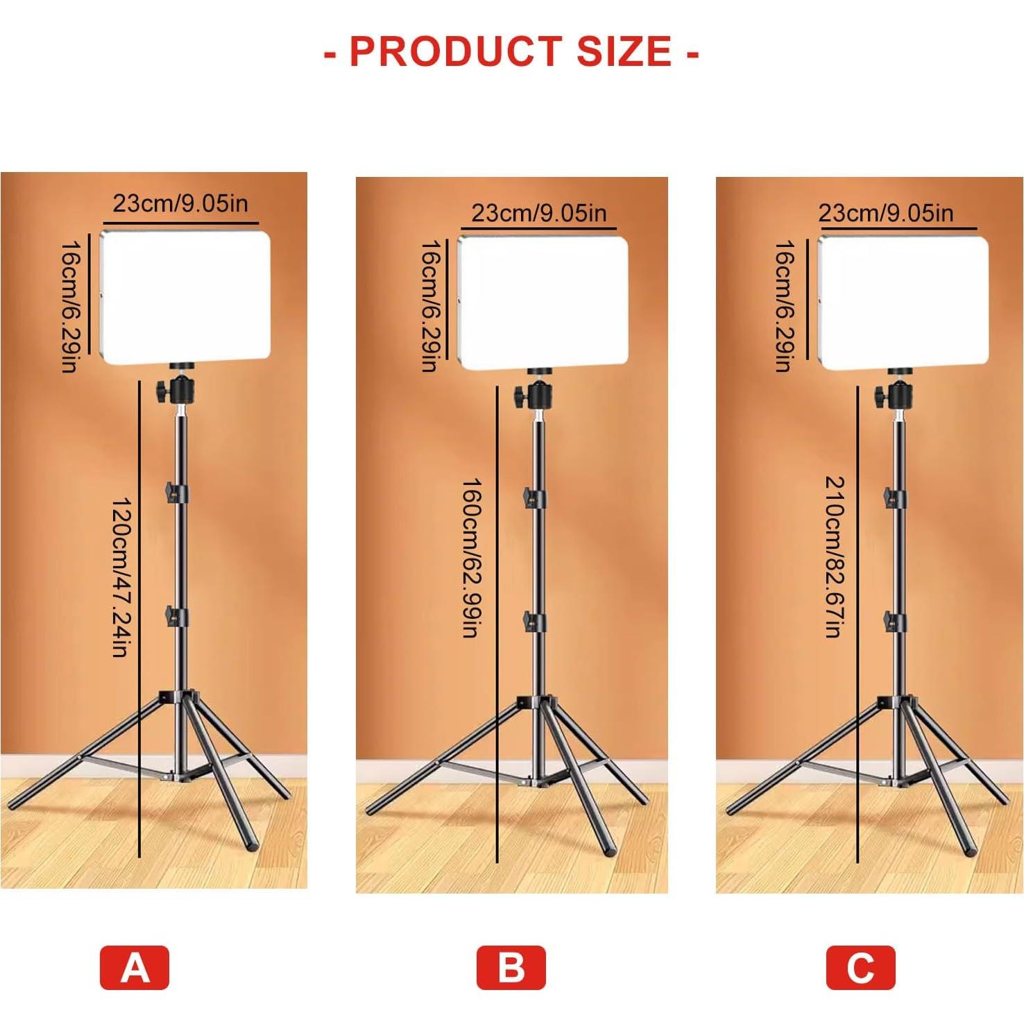 LED Photography Video Light Panel Kits Tripods Stand RGBs for Live Streaming and Shootings