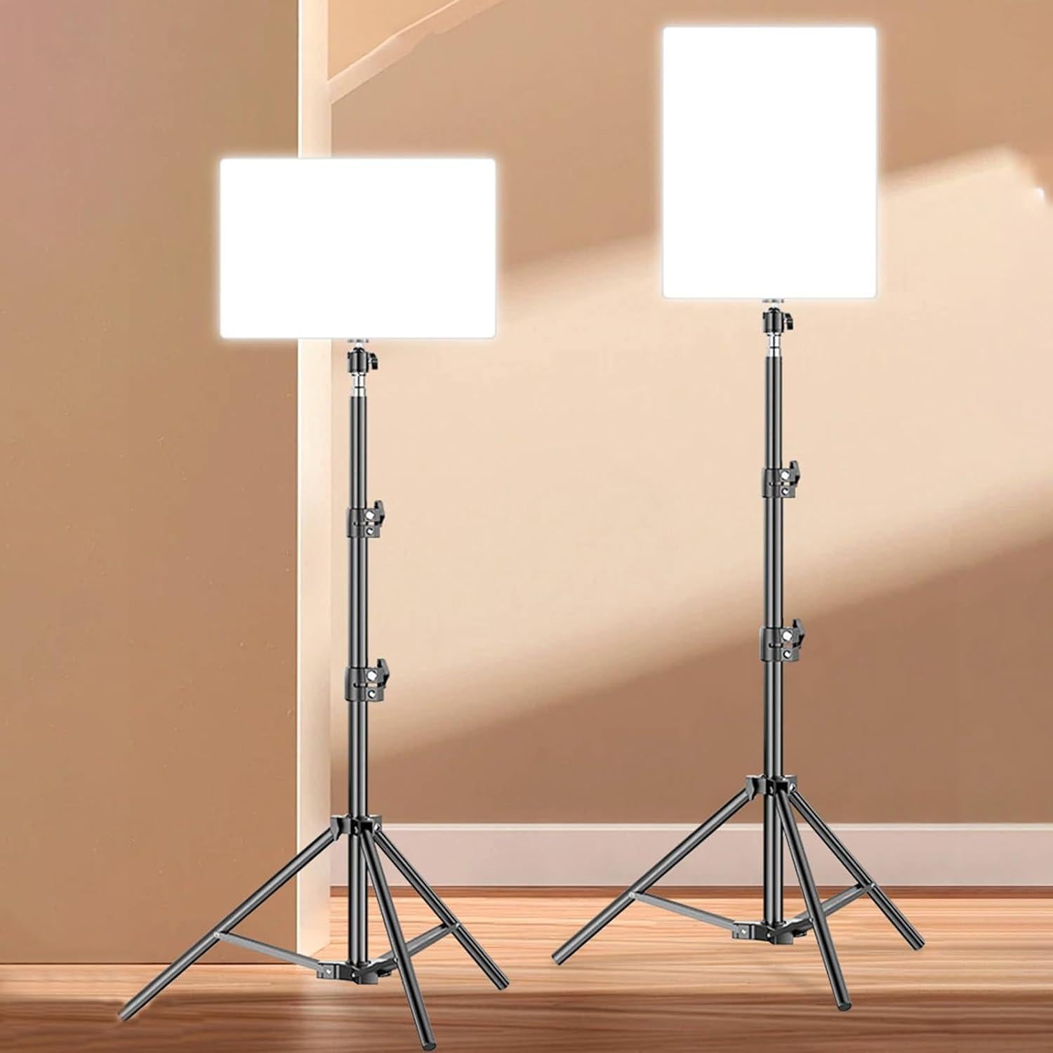 LED Photography Video Light Panel Kits Tripods Stand RGBs for Live Streaming and Shootings