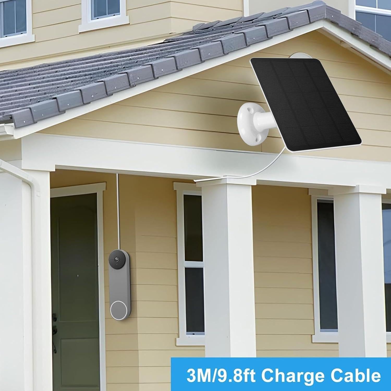 Cargador Solar 10W FOSA para Timbre Google Nest y Video