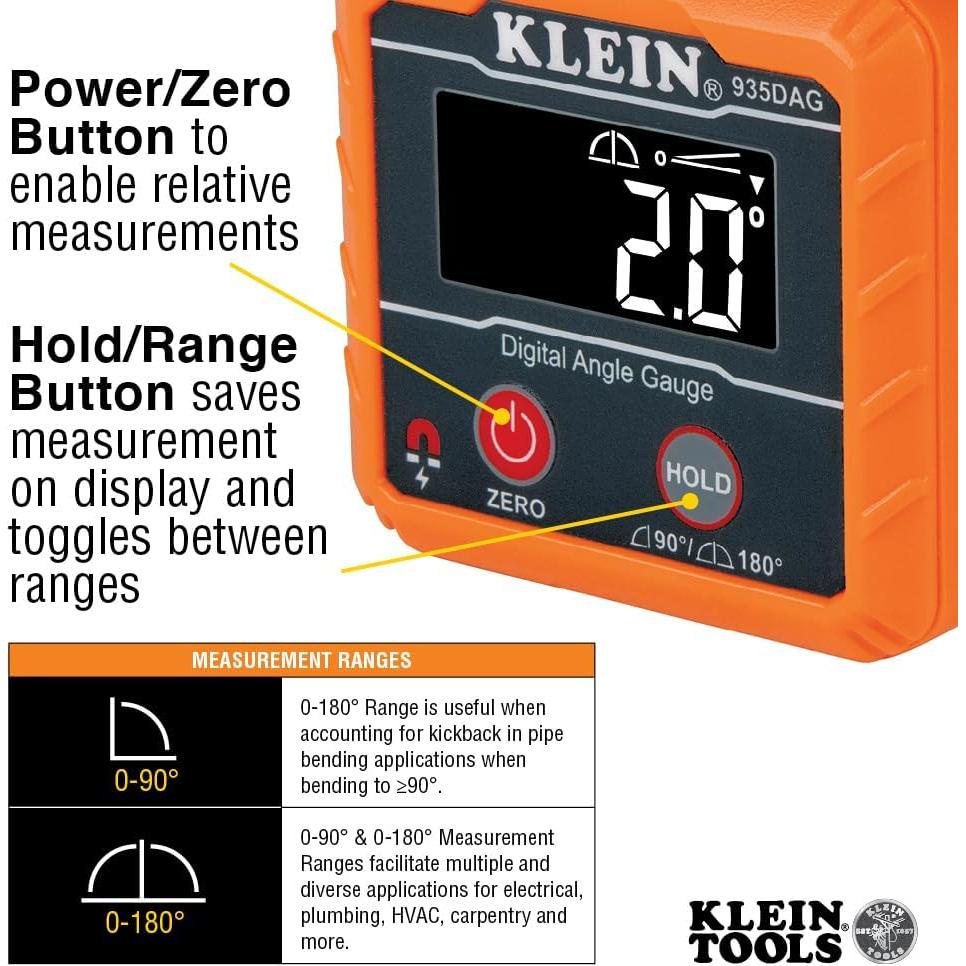Nivel Digital Klein Tools 935DAG con Medidor de Ángulo