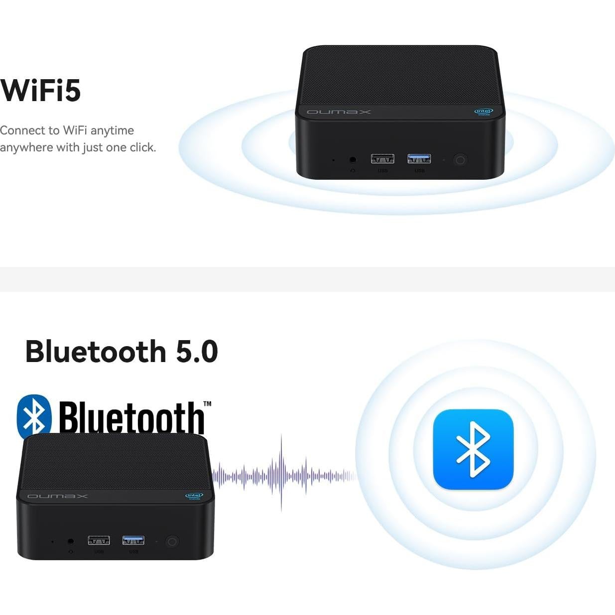Mini PC OUMAX MAX N 13ª Gen 16GB RAM 500GB SSD 4K