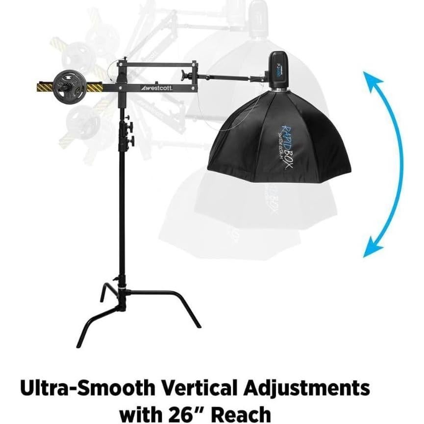 Brazo de Boom Fácil Westcott 2.44m con Soporte de Luz Pesado