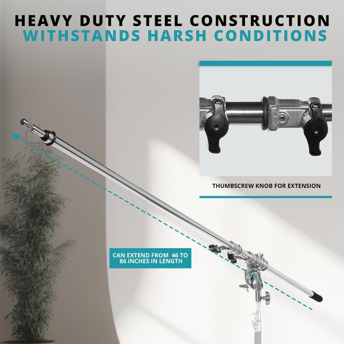 Brazo Telescópico Flashpoint LS Boom Arm 218 cm Cromado