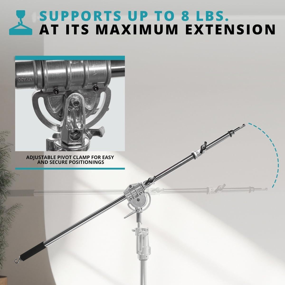 Brazo Telescópico Flashpoint LS Boom Arm 218 cm Cromado