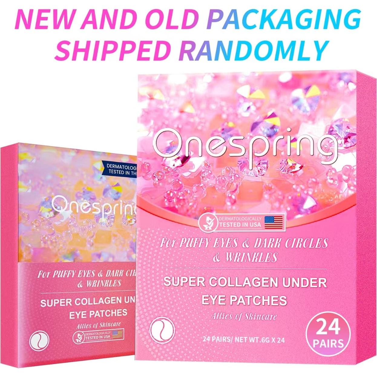 Parches para Ojos Onespring - 24 Pares de Gel Hidratante