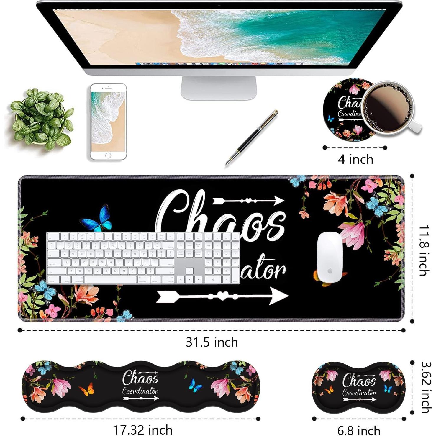 Juego de Reposamuñecas Ergonómico WEUIUJKILO Floral Vintage