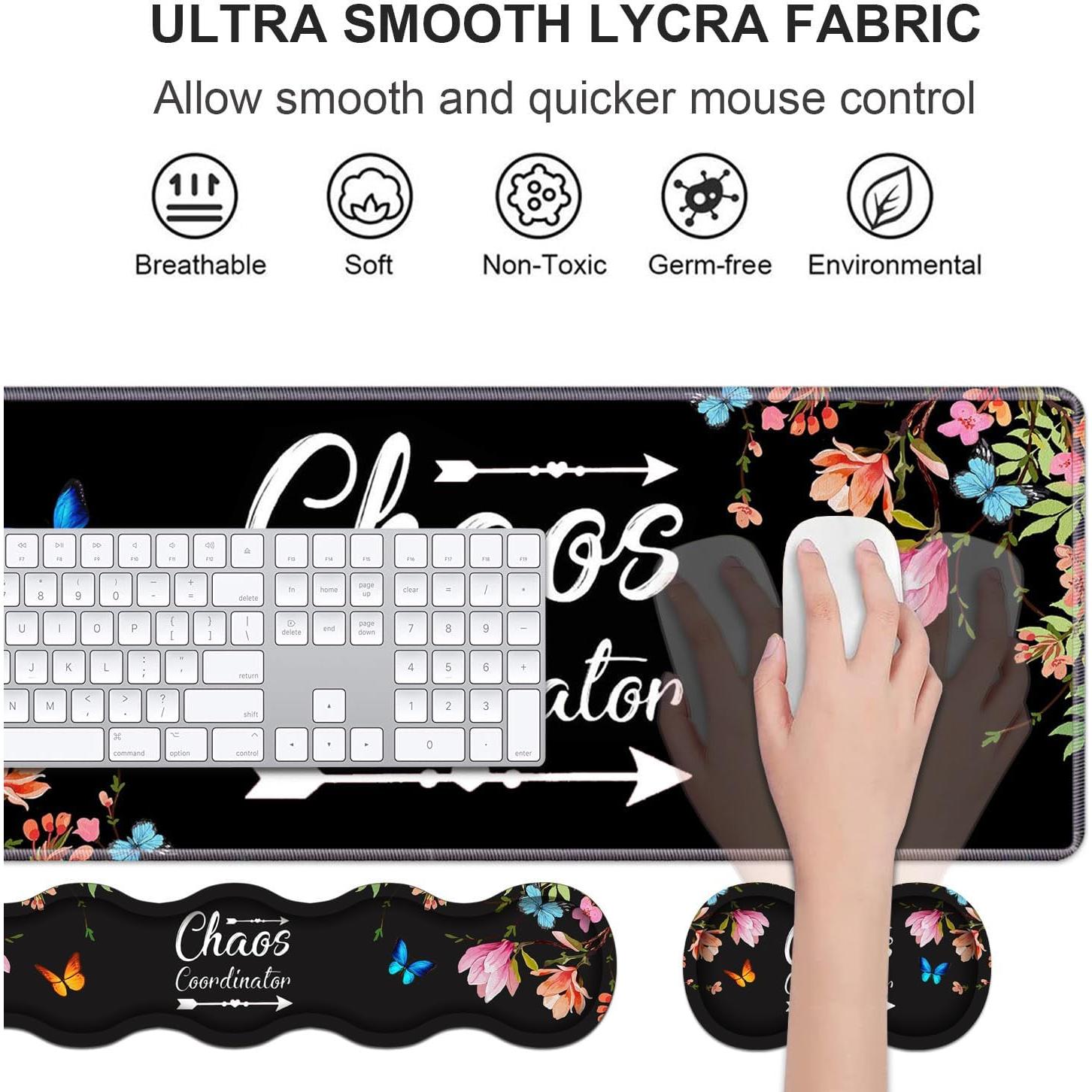 Juego de Reposamuñecas Ergonómico WEUIUJKILO Floral Vintage