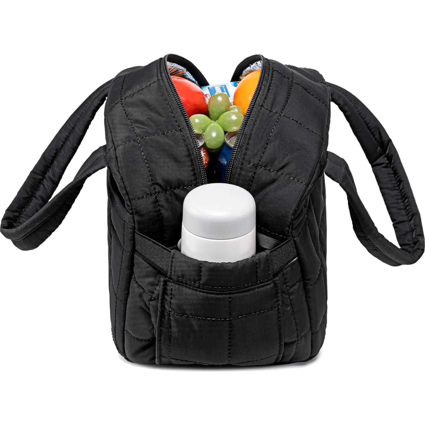 Bolsa de Almuerzo Aislada BTOOP Negra con Correa Ajustable