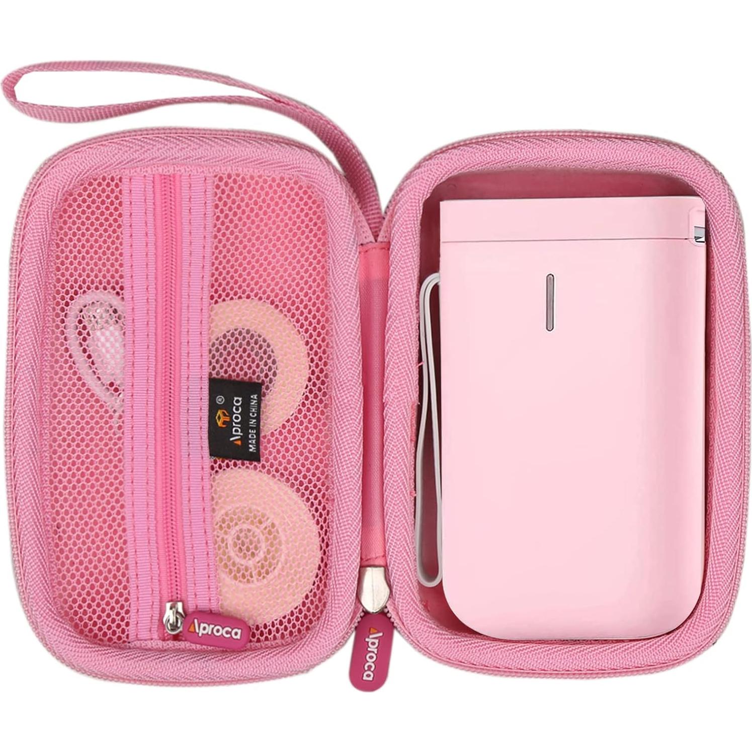 Funda de Viaje Dura Rosa Aproca para NiiMbot D11 y Accesorios